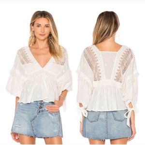 Free People White Lace Blouse
